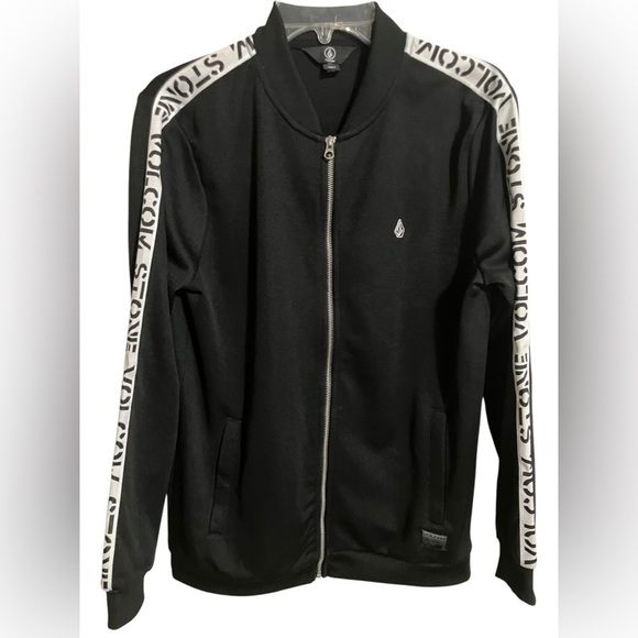 VOLCOM Stone Album Full-Zip Black Track
Jacket Sleeve Logo Lettering Men’s Small - Picture 10 of 10